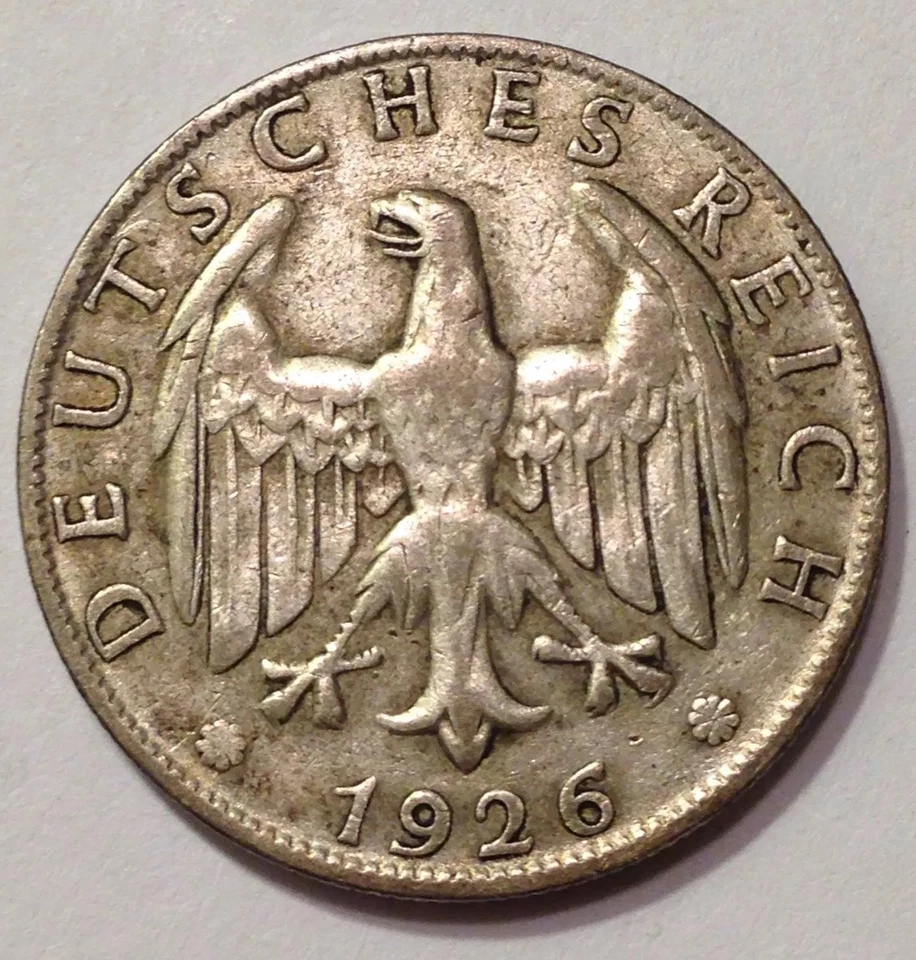 1926A Germany, Weimar Republic, 2 Reichs Mark,Silver Coin,*Nice /Rare* Genuine - Image 2 of 4