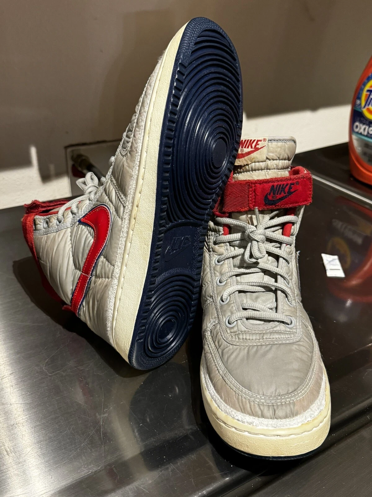 Vintage 1984 NIKE VANDAL SUPREME 9,5 ARGENT OG PARACHUTE Jordan 1985 1