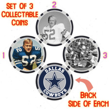DAVE EDWARDS - LEGENDARY COWBOYS FOOTBALL PLAYER - COLLECTABLE COIN SET