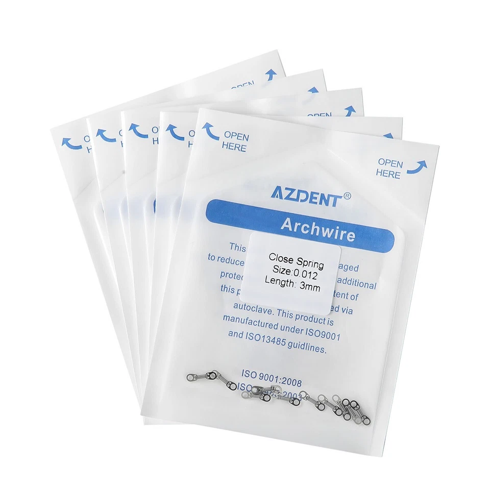 AZDENT Ortodoncia Dental NITI Fuerza de resorte helicoidal cerrado para soporte Paquete económico Foto 2 de 4