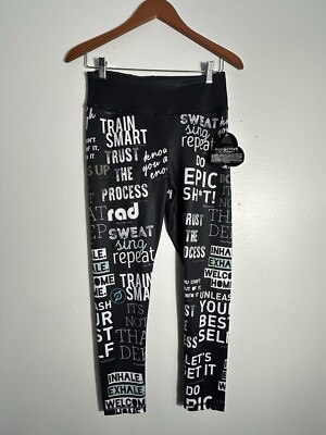Poprageous Pop Active Leggings Artsy 90s Activewear Large NWT