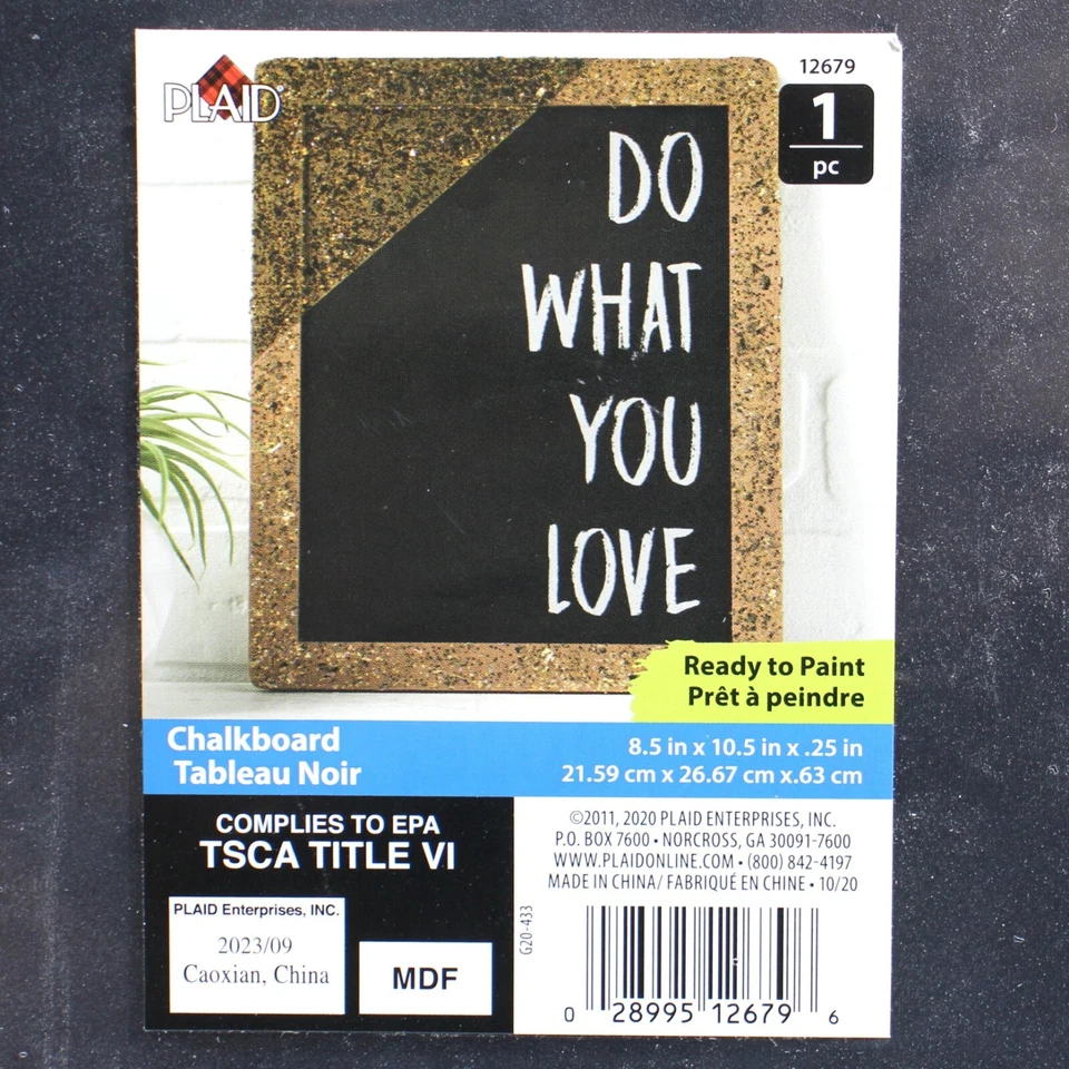 4X Plaid Double Sided Framed Chalkboard, 8.5"X10.5" Individually Wrapped - Image 3 of 3