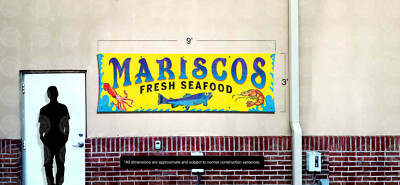 3X5 Publicidad Camarón Azul Mariscos Restaurante Bandera 3'X5' Banner