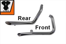 Exhaust Drag Pipes Sportster Hugger Xl 1986-2003 Side Slash Style 2-14 Chrome Exhaust Drag Pipes Sportster Hugger Xl 1986-2003 Side Slash Style 2-14 Chrome