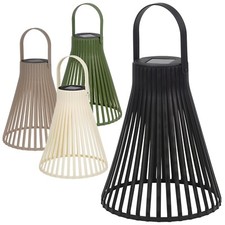 Solar Powered Lantern LED Warm White Light Indoor Outdoor Decor &Handle Battery