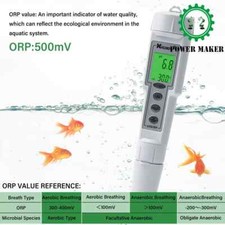 PH ORP Meter Pond Water Quality Analyzer Tester Oxidation-Reduction Monitor ATC