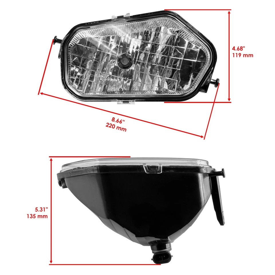 Headlight Complete Set For Polaris Sportsman 450 HO EPS 2018-2020 L / R / M - Image 4 of 4