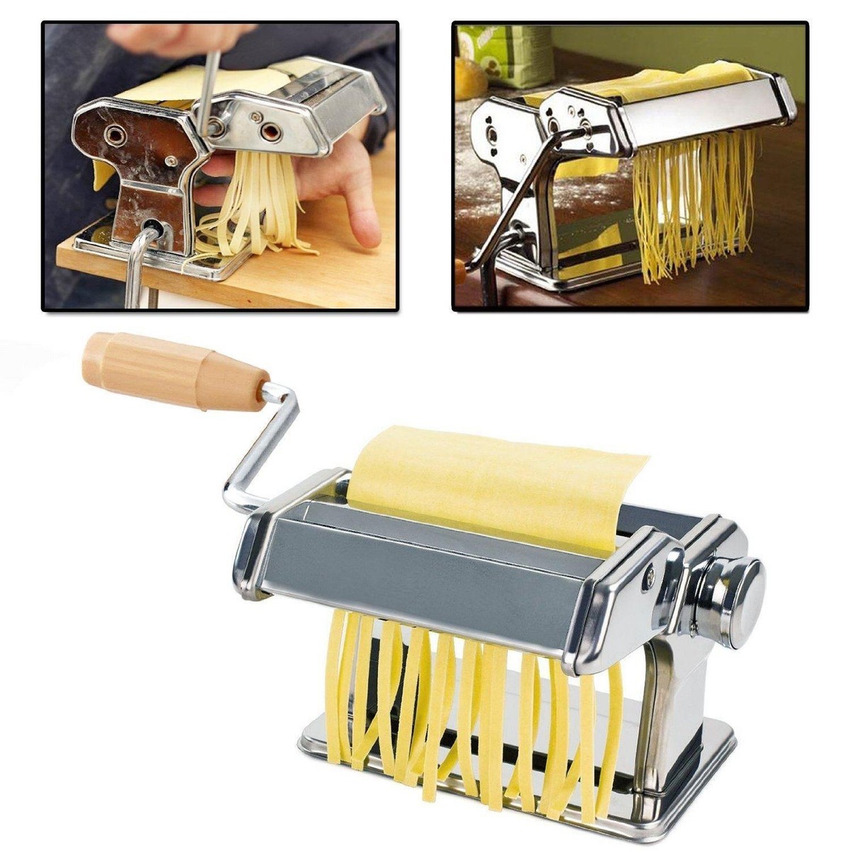 Manual Noodle Maker Zerodis Stainless Steel Manual Pasta Maker - 5