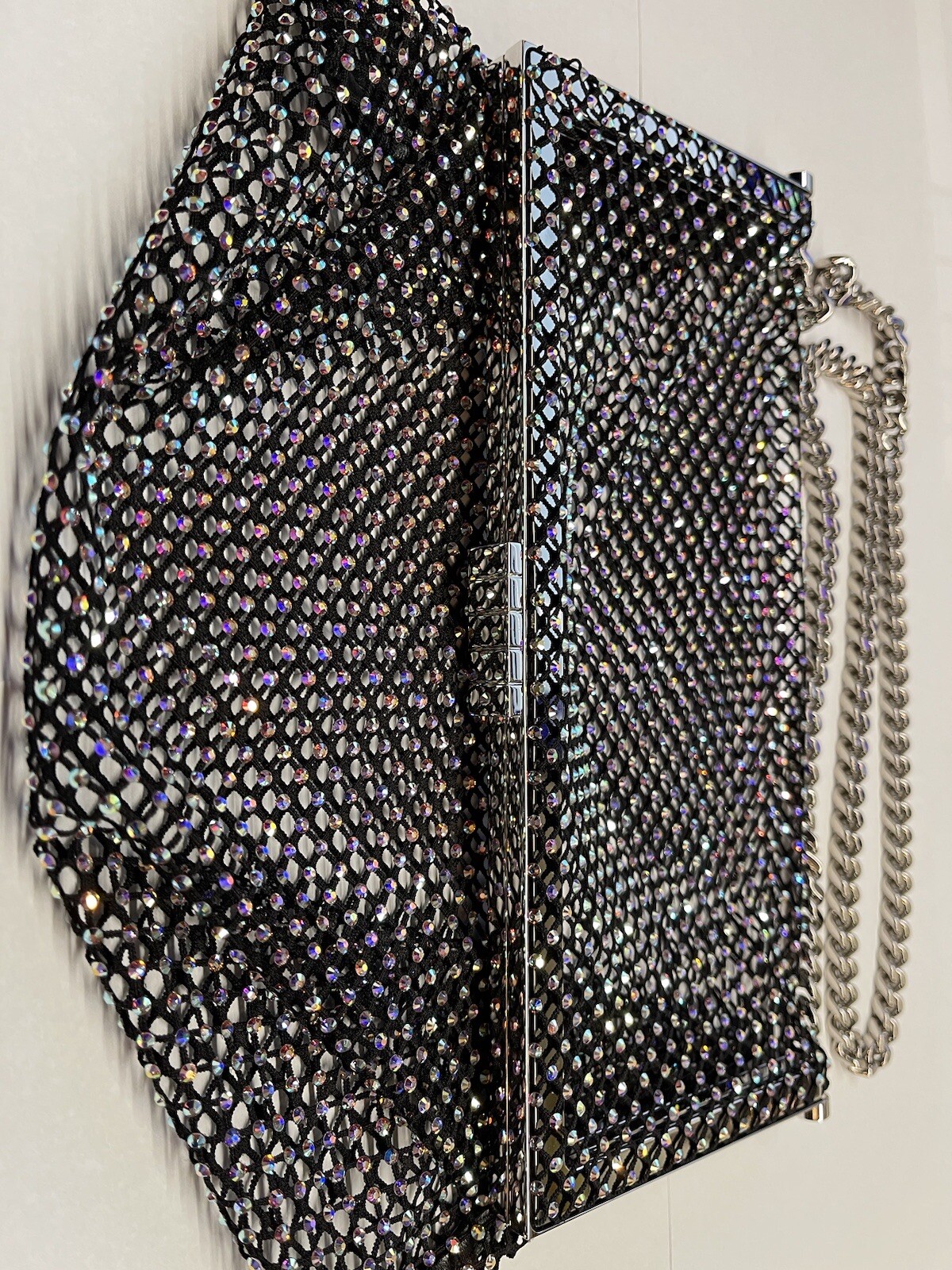 Autentica borsa a tracolla Saint Laurent in cristallo autentica