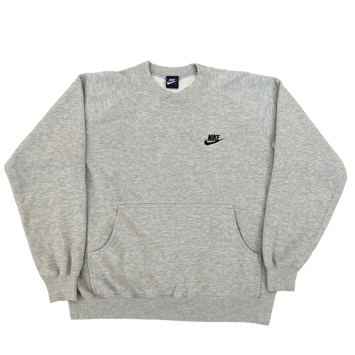 VTG 80s Nike Crewneck Sweatshirt Gray XL Kangaroo Pocket VTG 80s Nike Crewneck Sweatshirt Gray XL Kangaroo Pocket