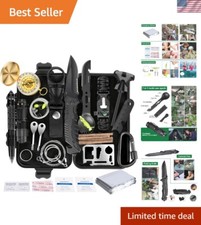 Gift-Ready 35-in-1 Survival and First Aid Kit - Perfect for Camping and Hiking