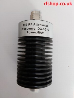 Dämpfungsglied, HP, Koaxial, Typ N, 50W DC, 3GHz, CAT-50W-Nf-Nm-3G