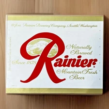 Rainier Beer ~ Label ~ 12 Oz.~ Seattle, WA ~ Rainier Brewing Company ~ 4x3"