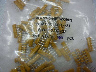 BOURNS 4606X-104-471/681 Resistor Network SIP 470 Ohm/680 Ohm 6-PIN NEW ...