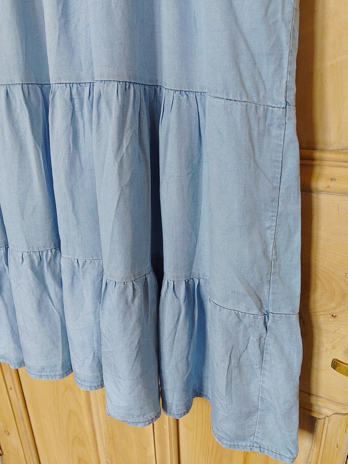 VALENTINO Abito a più livelli Valentina Naldi taglia L blu chiaro Cottagecore Lolita babydoll Italia