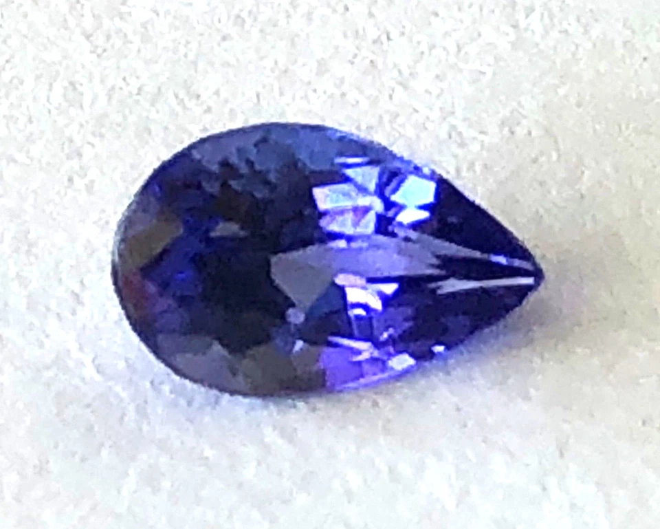 EGL USA 0.92 Ct Natural Oval Tanzanite Loose Gemstone Pear Shape Appraised $600 - Image 4 of 4