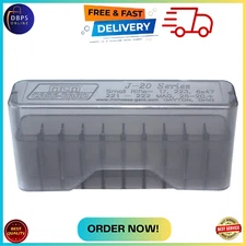 MTM 20 Round Slip-Top Rifle Ammo Box, Clear Smoke MTM J-20-XS