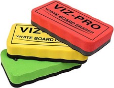 Magnetic White Board Eraser, 3 Colored Eraser, 3 Piece