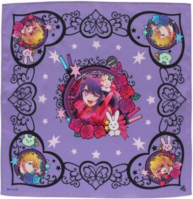 Oshi no Ko Ai Aqua Ruby Purple Hoshino Handkerchief 52cm ANNA SUI Japan Limited