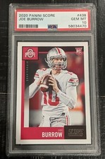 2020 Panini Score Joe Burrow PSA 10 GEM MINT 438 RC Rookie Bengals Ohio State