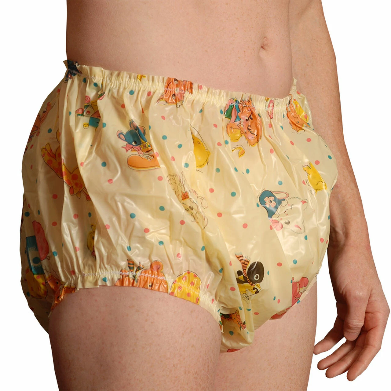 Rearz Christy Adult Nursery Print Plastic Pants Diaper/Nappy Cover - Yellow