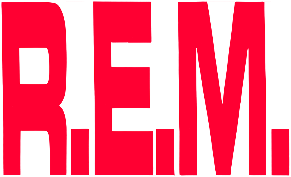 Vinyl Sticker - Red R.E.M. Logo REM Alt Rock Music Band 90's RUB