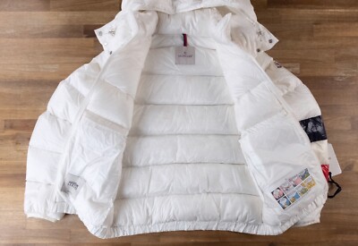 MONCLER Willm white hooded quilted down puffer jacket Size XXL / 5