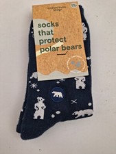 Conscious Step Socks That Protect Polar Bears Kids 7-10Y NWT