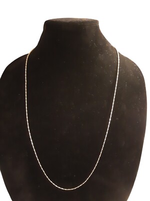 Vintage Sterling Silber 925 Fass Kette 14 1/2'' Unisex Halskette. Klassischer Schmuck.