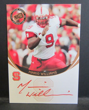 MARIO WILLIAMS RC 2006 PRESS PASS AUTHENTICS ROOKIE RED AUTO CARD!TEXANS DE RC. rookie card picture