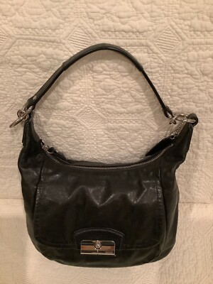 COACH Kristin Black Leather Hobo Shoulder Purse Handbag Satchel