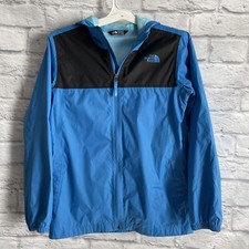 PREOWNED THE NORTH FACE BOYS BLUE RAIN JACKET WIND BREAKER BOYS XL BLUE