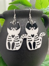 2  Silver-Tone Earring Set Retro Boho Dangle Drop New Free Ship Halloween A3257