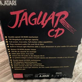 Atari Jaguar Console CD System Attachment Only Black Rare with Box- not tested
