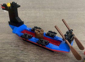 Lego Castle 1547 Black Knights Boat 100% Complete Instructions no Box Vintage