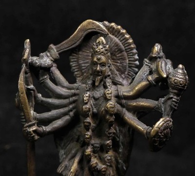Goddess Kali Statue Amulet Powerful Protection Destroy Evil Wealth Luck Deity