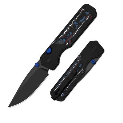 Kizer Militaw 315 Folding Pocket Knife M390 Blade Aluminum & FatCarbon Handle