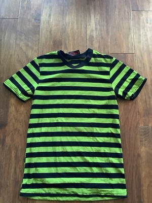 Vintage Serious Clothing Y2K Green And Black Striped Hot Topic Goth
