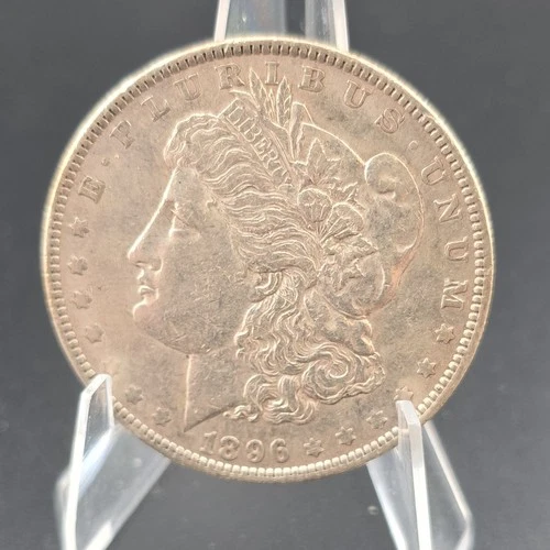 1896 Morgan Silver Dollar $1 Coin Circulated Business Strike 0.9 Fineness