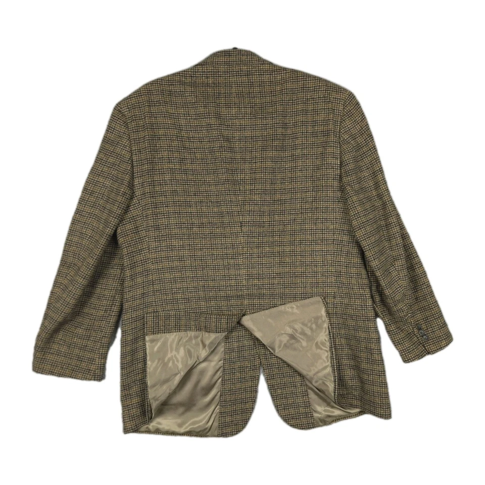 Jos. A. Bank Camel Hair Sport Coat Men's 46R Brindle Houndstooth 3 Btn. Vented - Image 2 of 4