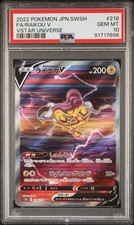 PSA 10 - Raikou V - s12a 218 SAR - Japanese - Pokemon Card - VSTAR Universe