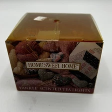 Vintage 1990 Yankee Candle Home Sweet Home Scented Tea Lights Candles Set of 12