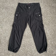 Kikgirl Pants Women  s XL Black Red Stitch Star Pocket Raver Y2K Vintage 2000s