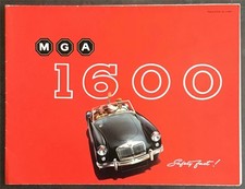 Mg Mga 1600 Sports Convertible Car Sales Brochure August 1959 H.5956