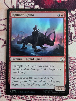 MTG Foil Komodo Rhino Avatar Last Airbender Magic the Gathering NM