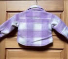 White Purple Plaid Fleece Cozy Warm Jacket 5T — photo 2