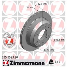 2x Zimmermann Scheibenbremse hinten 584114H300 | 348497