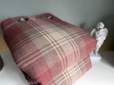 Large Next Super Thermal Interlined Eyelet Traditional Tartan Wool Feel Curtains