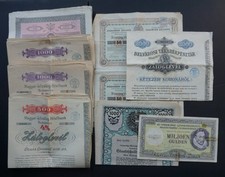 Austria / Hungary - selection of Austrian+Hungarian loans - 1870/1920 - bond 7x