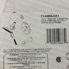 Delta T144855-CZ-I Albion 14 2-In-1 1.75 GPM Tub And Shower Trim Package, Champa